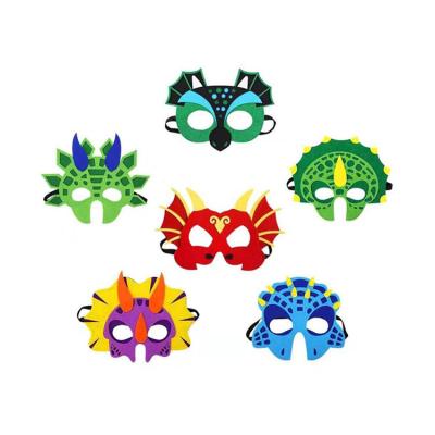 China Halloween Styles Wholesale High Quality Dinosaur Designs Felt Party Mask Halloween Mask for sale