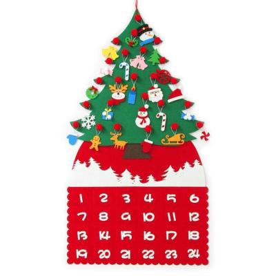 China Decorative Handmade Christmas Decorations Felt Christmas Tree Packaging Box Pendant for sale