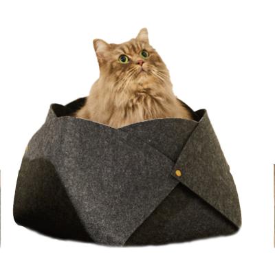 China New Viable Felt House Cat Pet Nest Removable And Washable Bed for sale