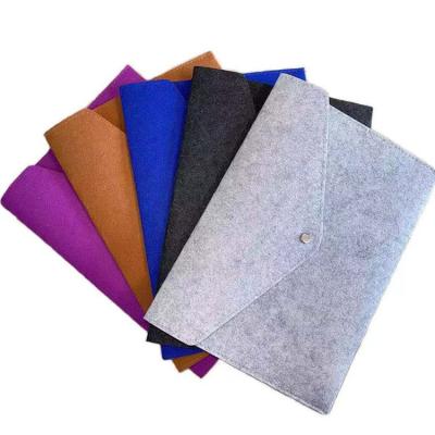 China Custom Waterproof Felt Snap Design Study Folder Closes A4, A5 and B4 Single Document Storage and Office Supplies Atmospheric Bags for sale