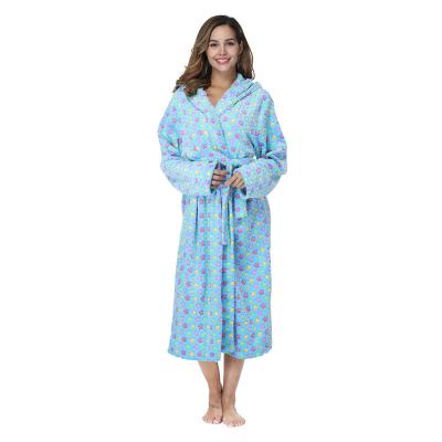 China QUICK DRY Female Bath Robes V-neck Ladies Sleepwear Soft Custom Logo Luxury Bath Robes SPA Robe Hotel Bathrobe women's night dress for sale