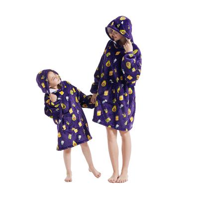 China High Quality Super Warm Anti-static Hooded Wearable Custom Blanket Kids Blanket Hooded Blanket For Kids for sale