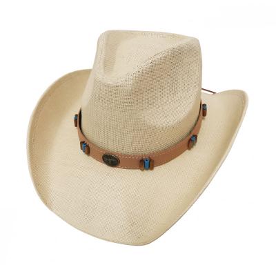 China 2021 High Quality White Picture Toyo Paper Cowboy Hat Stetson Hat for sale