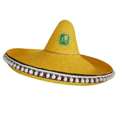 China Character Wheat Straw Mexican Hats Sombrero Hats for sale