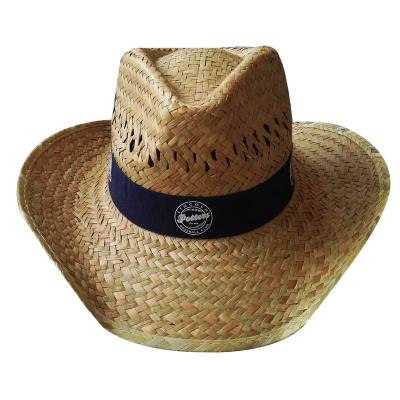 China Image Kwai Natural Straw Hat Cheap Promotional Hat Customized Printed Logo for sale