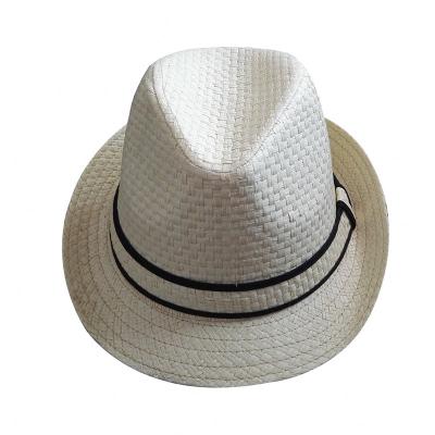 China Picture Paper Straw Fedora Short Brim Hat Player Hat for sale