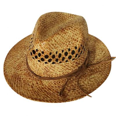 China High Quality Striped Raffia Straw Panama Hat Player Hat for sale