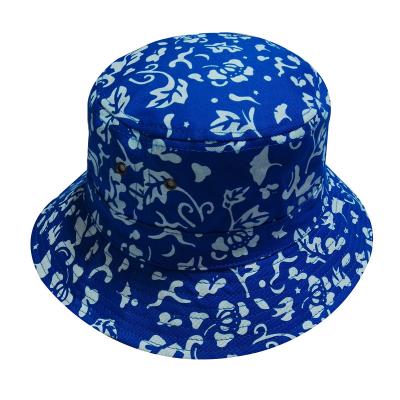 China Foldable Picture Cotton Bucket Hat Travel Hat Fisherman Hat for sale