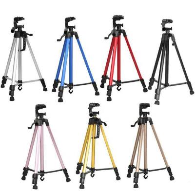 China Professional PORTABLE 3366 And Lightweight Colorful Tripod Aluminum Alloy Tripod With Portable Phone Holder for sale