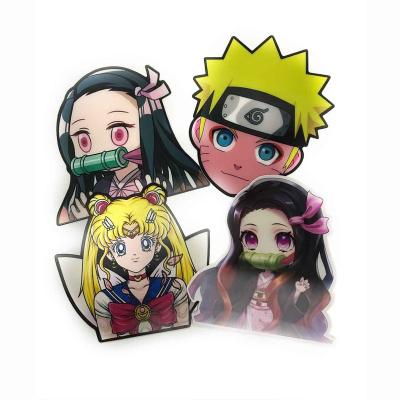 China Hot Selling Custom Eco-Friendly Decals Anime 3D Eco-friendly Car Changing Lenticular Anime Sticker Flip Motion To Effect Printing for sale