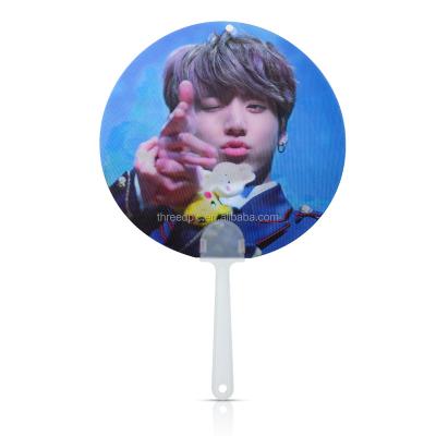 China Super Hand Fan China China Stars KPOP Korean Custom Lenticular 3D Hand Fan for sale