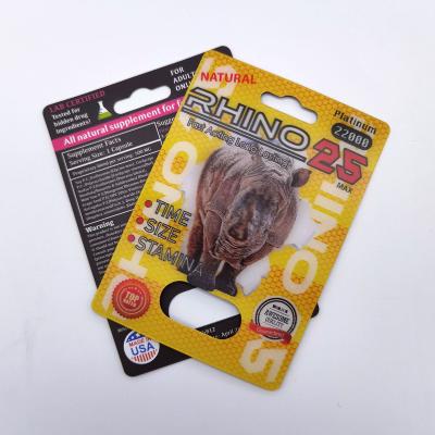 China Rhino Capsule Pills Enhancement 12 Effect Mens Advertising Advertising For 3d Lenticular Card for sale