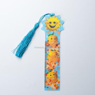 China 3D 3D Custom Promotional Plastic 3D Ruler PVC PP 3D Lenticular Ruler For School Children for sale