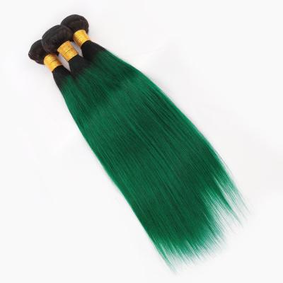 China Best Selling Silky Wave Straight T1b / Green Straight Virgin Hair Bundles Sew In Weave Unprocessed Machine Made Virgin Remy Hair for sale