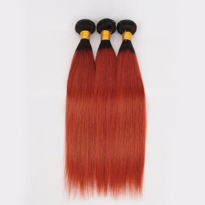 China Silky Straight Wave T1b/Orange Straight Hair Weave Bundles Xuchang Unprocessed Brazilian Hair Factory Wholesale Brazilian Virgin Hair Extension for sale