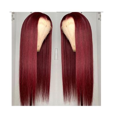 China Wholesale Human Hair Straight Wigs 100% Brazilian Straight Pre Plucked Natural Transparent Lace Hair Wigs for sale