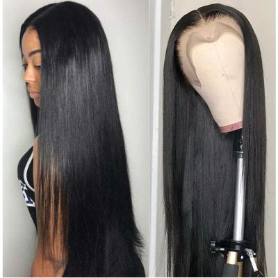 China Cheap Silky Straight Virgin Hair Straight Wigs 13X4 Long Lace Front Human Hair Wigs With Baby Hair For Black Women for sale