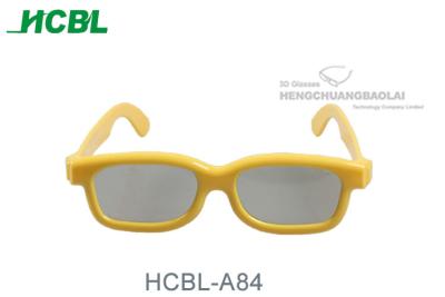 China Children yellow frame Linear Polarized 3D Glasses for RealD cinema , A84 for sale