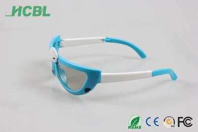 China Cute Polarized 3D Glasses Durable Lenses With Blue And White Color for sale