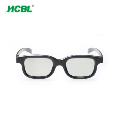 China Cost-Efficient Plastic Black Frame Passive Linear / Circular Polarized 3D Glasses for sale