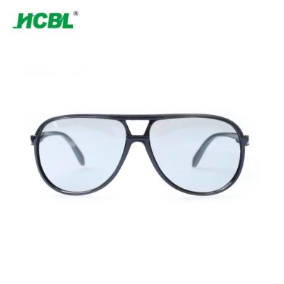 China Thick Lenses Linear Polarized 3D Glasses Foldable Black Frame With ROHS Certificate for sale