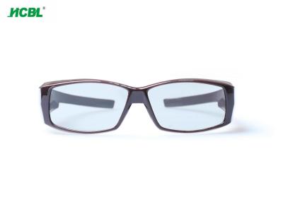 China Adult Brown ABS Frame Thick Passive Circular Polarized 3D Glasses with Reuseable for sale