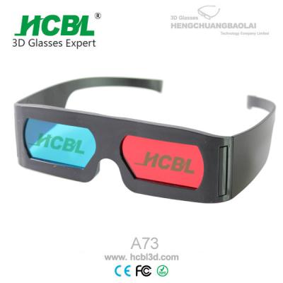 China Promotie Volwassen Anaglyph 3D Rode Blauwe Glazen voor 3D Films/3D Beelden Te koop