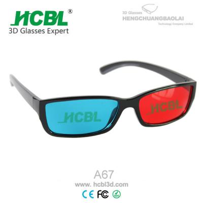 China Vouwend Verrekijkers Magenta Groene Anaglyph 3D Glazen Compatibel met 3d Visie van Nvidia Te koop