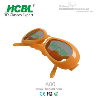 China Colored Frame Reusable Kid 3D Glasses For Boy / Girl With Free 1C Logo Printing for sale