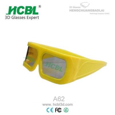 China Yellow Unfolding Virtual Master Image 3D Glasses For Watching 3D Film And TV for sale