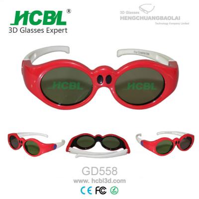 China Allgemeinhin wieder aufladbares aktives Glas-Rot der Kind-3D/Kind-3D Eyewear zu verkaufen