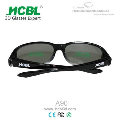 China Logo Printed IMAX 3D Glasses Black For 3D Digital Entertainment for sale