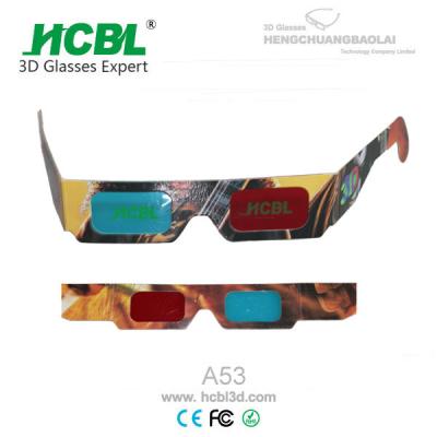 China Folding Red And Blue Paper 3d Glasses For Three - Dimensional Book / 3D Picture for sale