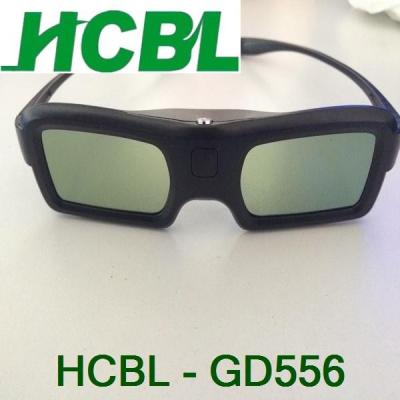 China Black Thin Frame DLP Active Shutter 3D Glasses With USB Rechargable Battery for sale