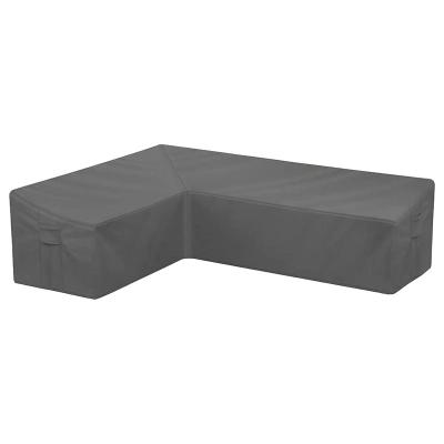 China Custom Outdoor Waterproof Dustproof UV Proof Polyester Fabric Garden Sofa Sectional Sofa Cover L-Shaped Cover for sale