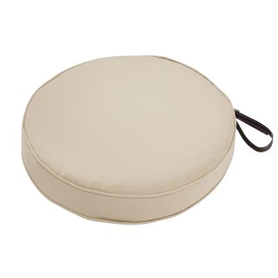 China Wholesale Custom Waterproof Garden Waterproof Deep Round Outdoor Backyard Cushion Patio Chair Cushion Beige for sale