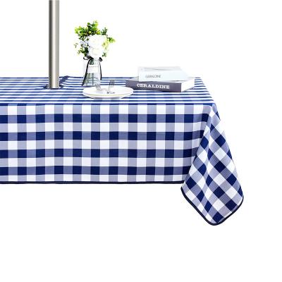 China Hot Selling Washable Waterproof Table Cloth Waterproof With Zipper And Umbrella Hole Outdoor And Indoor Printed Table Cloth for sale