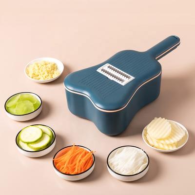 China Hot Selling Amazon Slicing 6 in 1 Kitchen Multifunctional Manual Grater Vegetable Slicer with Drain Basket for sale