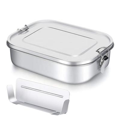 China High Quality Freshness Keeping Metal Lightweight Type With Leak Free Large Capacity 1400ml Stainless Steel Food Bowl For Kids And Adults for sale