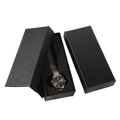 China Materials Manufacturer Rigid Black Cardboard Paper Recycled Flip Watch Gift Box Custom Smart Watch Boxes Watch Gift Boxes for sale