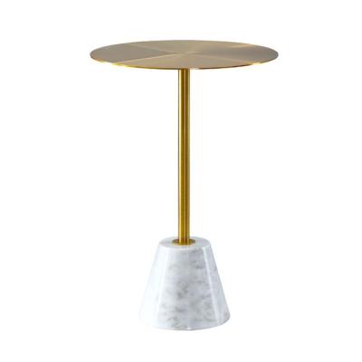 China 2020 Latest Wholesale Italian Style Light Luxury Modern Minimalist Coffee Tables Golden Round Small Table for sale