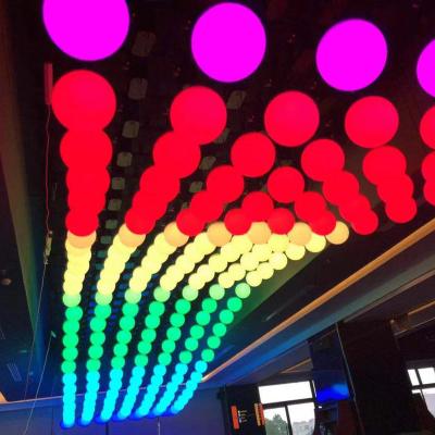 China hotel disco ball flying kinetic winch lighting system dmx led lifting crystal use for car show hotel project for sale