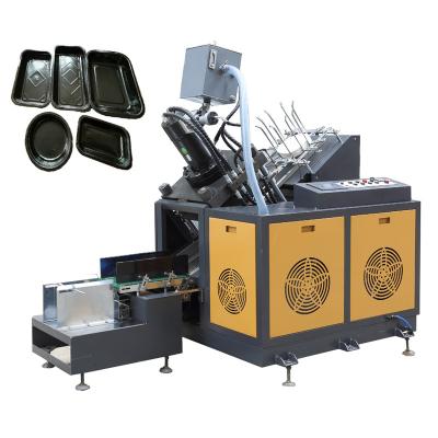 China Factory Automatic Pet Coated Takeout Buffet Paper Plate Forming Machine , Pine Apple Shaped Disposable Cardboard Tray Making Machinery for sale