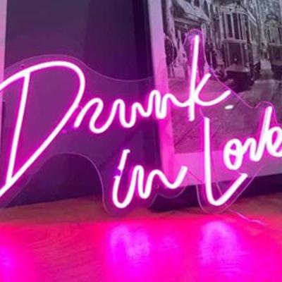 China High Quality Wedding Neon Wall Mounted Art Love Led Neon Light Buildings B-neon Sign Lights for sale