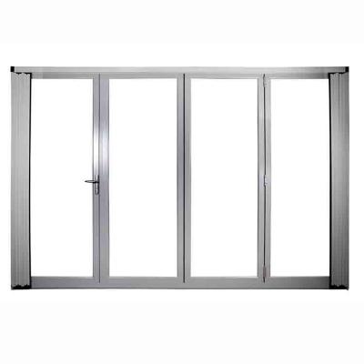 China Folding Folding Single Panel Aluminum Frame Screen Windows Bi-Folding Fold Up Huge Aluminum Glass Windows for sale