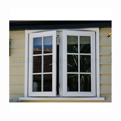 China Folding Screen France Style Window PVC Casement Window Wooden Color Waterproof Vinyl Windows for sale