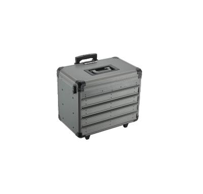 China Al Frame/Plastic Panels and Aluminum Tool Case EVEREST DRX APC024 Board Barber Carrying Case Aluminum Drawer Case with Foam Insert for sale