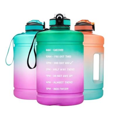 China Bpa Free Plastic Gym 2 Liter 64Oz Motivational Gallon Sports Water Bottle With Custom Logo for sale