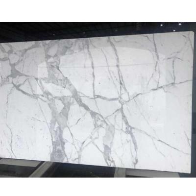 China Modern Italy Marble Tile Calacatta Oro Floor Tile Lobby Hotel Home Wall Cladding Stone Veneer for sale