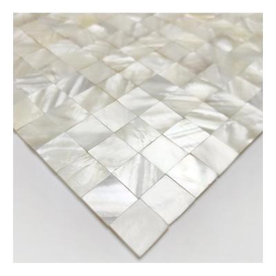 China Hot Self Adhesive Parquet Shell Mosaic Slab Peel And Stick Backsplash Door Panel Bathroom Kitchen Floor Mat Pearl Oyster for sale